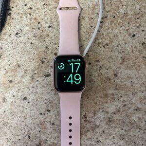 Apple Watch with Light Pink Sport Band